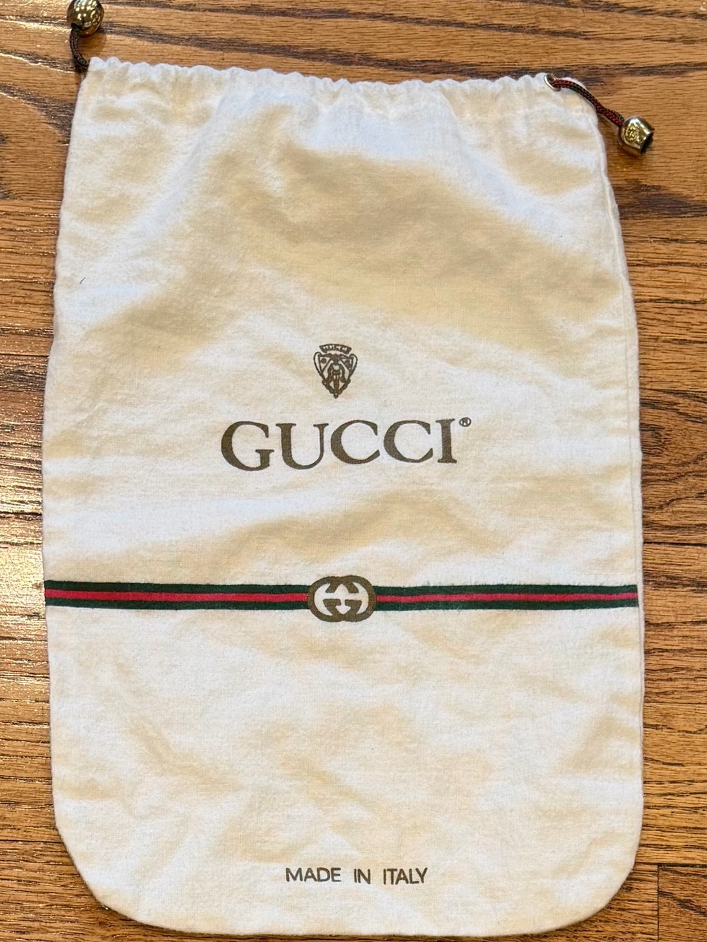 Vintage Y2K Gucci Dust Bag GG Drawstring Pouch